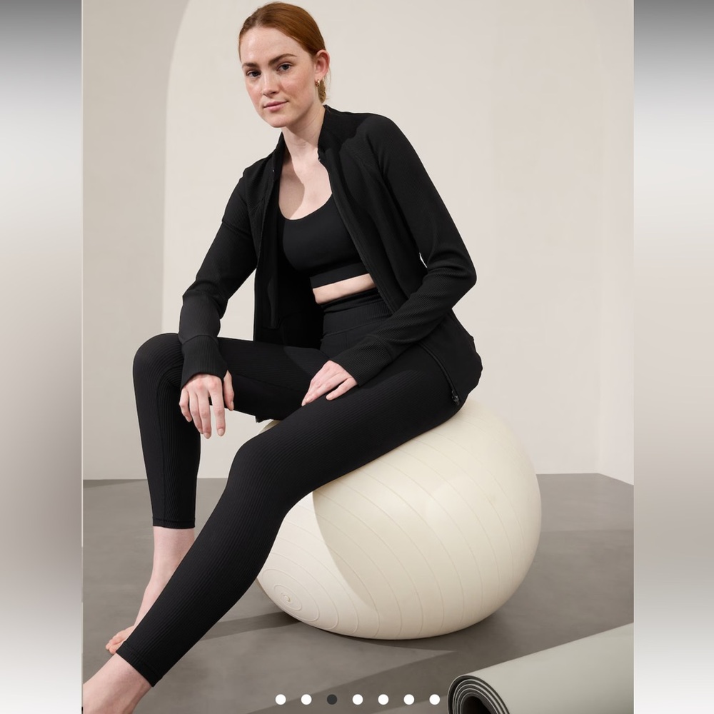 Athleta ELATION ULTRA HIGH RISE RIB LEGGING // Black #631867